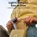 Lifestyle view of Aecooly PH03 Aero Ultra Handheld Portable Fan placed into small handbag highlighting portable design