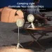 Front view of Vyvylabs D09 tripod fan on camping table highlighting portable outdoor cooling use