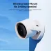 Side view of Vyvylabs S04 fan mounted on wall highlighting wireless design and space saving placement
