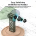 Front view of Vyvylabs VKH02 handheld fan with detachable nozzles showcasing multi mode airflow switching design
