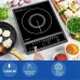 Angled top view of PHILIPS HD4944/00 Induction Cooker showing soft-touch controls and 7 cooking modes in a vibrant kitchen setup.