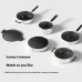 Product view of Xiaomi Mijia N1 Induction Cooker with variety cookware set, showing compatibility with pots and pans.
