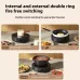 Demonstration of Xiaomi Mijia S1 Induction Cooker dual-ring heating zones for milk, pancakes, and hot pot versatility.