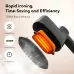 Cutaway diagram showing the 1500W rapid heating element and steam vents of an Oraimo handheld iron.