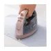 In‑use view of the Panasonic NI‑WL35 Cordless Steam Iron gliding smoothly over fabric during ironing.