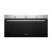 Front view of the BOSCH Series 2 VBC011BR0M Electric Oven showing its sleek stainless front panel with control knobs.