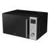 Side angled view of Haier HMW-E2301GBBD 23L Microwave Oven showing compact design and rotary controls.