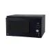 Front view of LG MJEN326UL Charcoal Convection Microwave Oven featuring digital display, control dial, and black glass door