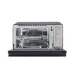 Front view of LG MJEN326UL Charcoal Convection Microwave Oven featuring digital display, control dial, and black glass door