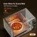Transparent view of Oraimo InfiWave Oven showing 360° rotating turntable for even heating inside the drum.