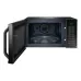 Interior view of Samsung MC28H5025VK/D2 Oven with open door revealing glass turntable and spacious cavity.