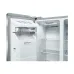 Close-up of the upper interior section of the BOSCH KAG93AI30M Series 6 598L Refrigerator highlighting cooling vents and shelves.
