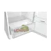 Close-up lower section of the BOSCH KDN55NL20M Series 4 485L Refrigerator highlighting the transparent vegetable drawer with produce.