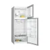 Open front view of the BOSCH KDN76XI30M Series 4 581L Refrigerator showing fridge and freezer compartments with stored items.