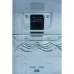 Interior view of Hitachi R-BG410P6PBX (GBK) Refrigerator showing Dual Fan Cooling panel and organized storage racks.