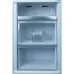 Empty compartment of Hitachi R-BG410P6PBX (GBK) Refrigerator with shelves and ice tray on middle shelf.
