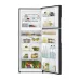 Open Hitachi R-VG490P8PB (KD) (GBK) Refrigerator showing fridge shelves, drawers, door bins, and freezer compartments.
