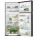 Open view of Hitachi R-VG690P7PB Refrigerator showing fresh produce, dairy, and frozen items neatly organized.
