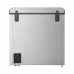 Exterior view of LG 194L Deep Freezer (GCFB205BQCF.ADVQRIL) with dual latches and vent housing on silver body.