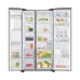 Samsung RS74R5101SL/D3 Refrigerator interior view with side-by-side storage, adjustable shelves, and door compartments