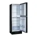 Singer 272L Top Mount Refrigerator with open doors showing the empty freezer, fridge shelves, and spacious crisper drawer.