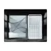 Top view of SMART SEF-250CS Deep Freezer showing wire basket and decorative patterned glass lid design.
