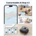 Eufy Omni C28 robot vacuum app showing customizable AI map, voice control, multi-floor mapping, and no-go zones