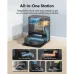 Eufy Omni C28 all-in-one station with self-cleaning mop, auto dust emptying, tank refilling, and hot air drying