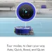 Control interface view of the Dyson 360 Vis Nav Robot Vacuum Cleaner showing cleaning modes auto boost quiet and quick.