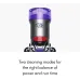 Top product view of the Dyson V8 115AW Vacuum Cleaner showing cyclone design and handheld unit with attachments.
