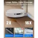 Close-up of Ecovacs DEEBOT T90 PRO OMNI Robot Vacuum Cleaner OZMO Roller 3.0 scrubbing floor with pressurized self-washing.