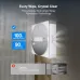 Front view of Ecovacs WINBOT W3 OMNI Robot Window Cleaner spraying mist with three-nozzle atomization technology.