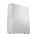 Close-up of Lenovo IdeaCentre Tower 08IAS10 Brand PC front panel showing vertical grooves and multiple ports.