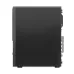 Smooth side panel of Lenovo ThinkCentre neo 50t Gen 6 Brand PC in solid black design with rounded edges.