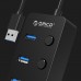 Orico W9PH4 U3 4 Ports USB 3.0 HUB Black