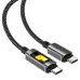 Angled view of ACEFAST C21-03 3A Type-C Cable featuring braided design and USB-C connectors.