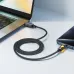 Lifestyle view of ACEFAST C21-04 3A Type-C Cable connected between a laptop and smartphone for charging.