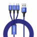 Baseus Rapid Series 3-in-1 Micro+Dual Lightning 3A Cable 1.2 Meter