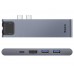 Baseus Thunderbolt C+ Pro 7-in-1 Smart Hub Docking Station Gray