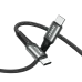 Close-up of the black and silver metal-shell USB-C connectors on both ends of the BWOO BO-X288C-C cable.