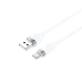 White BWOO BO-X315C USB-A to Type-C cable, with metallic connectors on a black background.