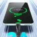 Close-up of a smartphone being charged by the black, braided BWOO BO-X318C USB-C cable.