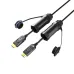 A Dtech DT-HF8060KF 8K HDMI cable. The image shows both ends of the cable with their waterproof caps unscrewed.