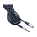 Dtech DT-T0218 3.5mm audio extension cable, coiled black cord, female jack to male 3-pole plug shown.