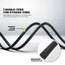 Close-up showing the durable, tangle-free, reinforced woven nylon braid of the black Fantech DuraLink DL4CC cable.