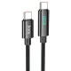 Hoco U125 Benefit Type-C 100W Fast Charging Data Cable With Display