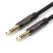 QGeeM QG-AU04 3.5mm Aluminum Aux Audio Cable 1.5M