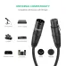 UGREEN AV130 XLR Cable with male and female connectors shown compatible with microphones, consoles, and amplifiers.