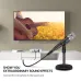 Microphone connected to sound card using UGREEN AV130 XLR Cable setup on table with guitar performance on screen.