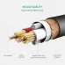 Cross-sectional diagram of UGREEN AV130 XLR Cable showing copper conductor, insulation, and shielding layers.
